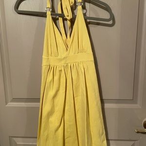 Victoria’s Secret yellow halter sundress.